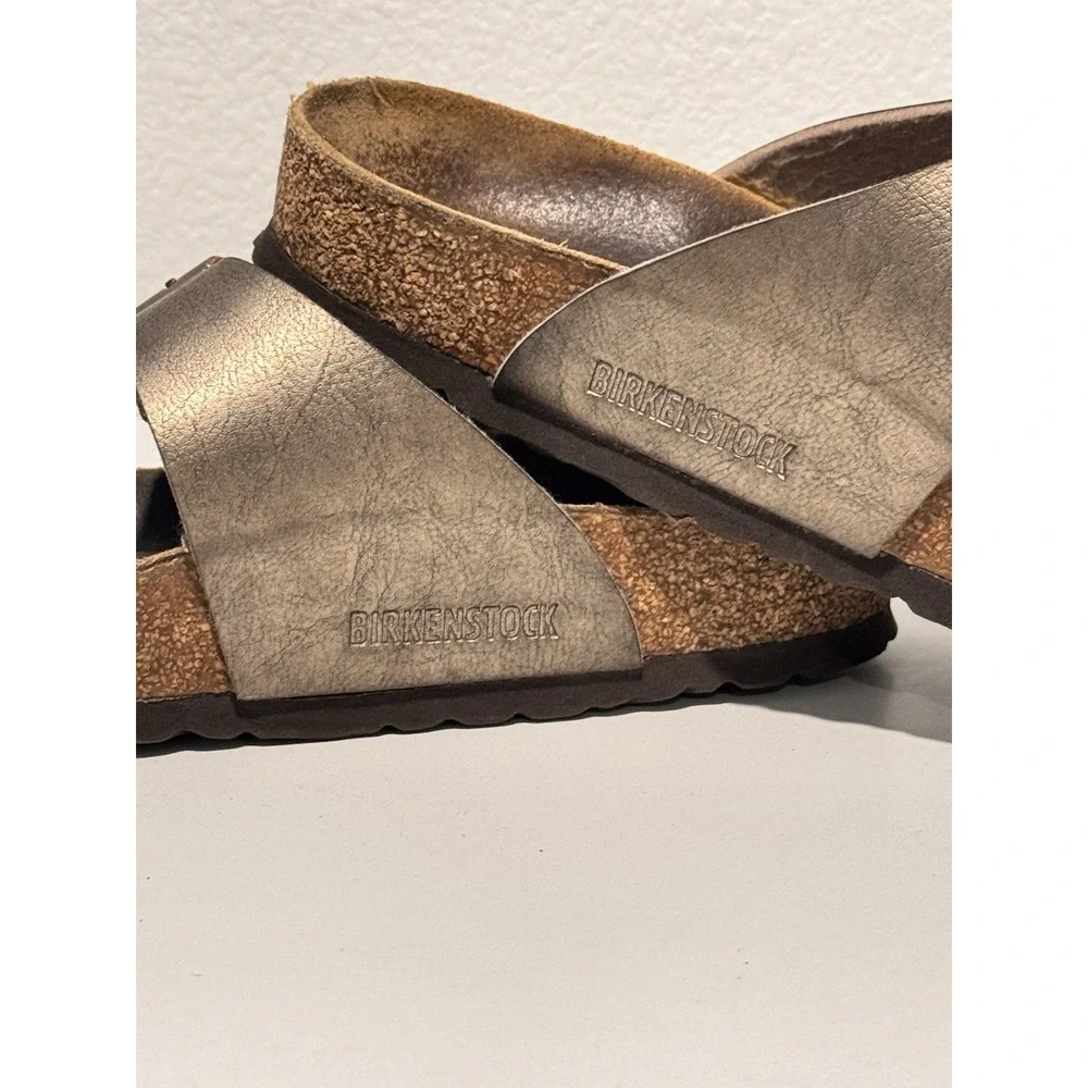 Birkenstock Sydney Graceful Taupe Birko-Flor Sandal Sz US 10 EU 41 Strap Buckle